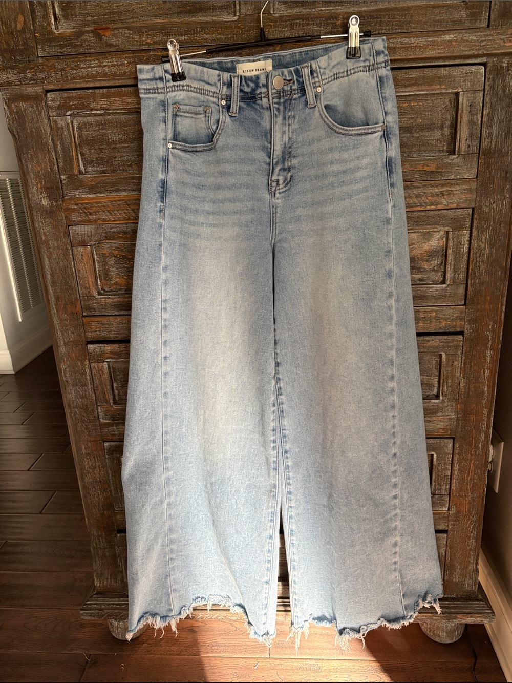 Risen Brand Light Blue High-Rise Wide Leg Jeans